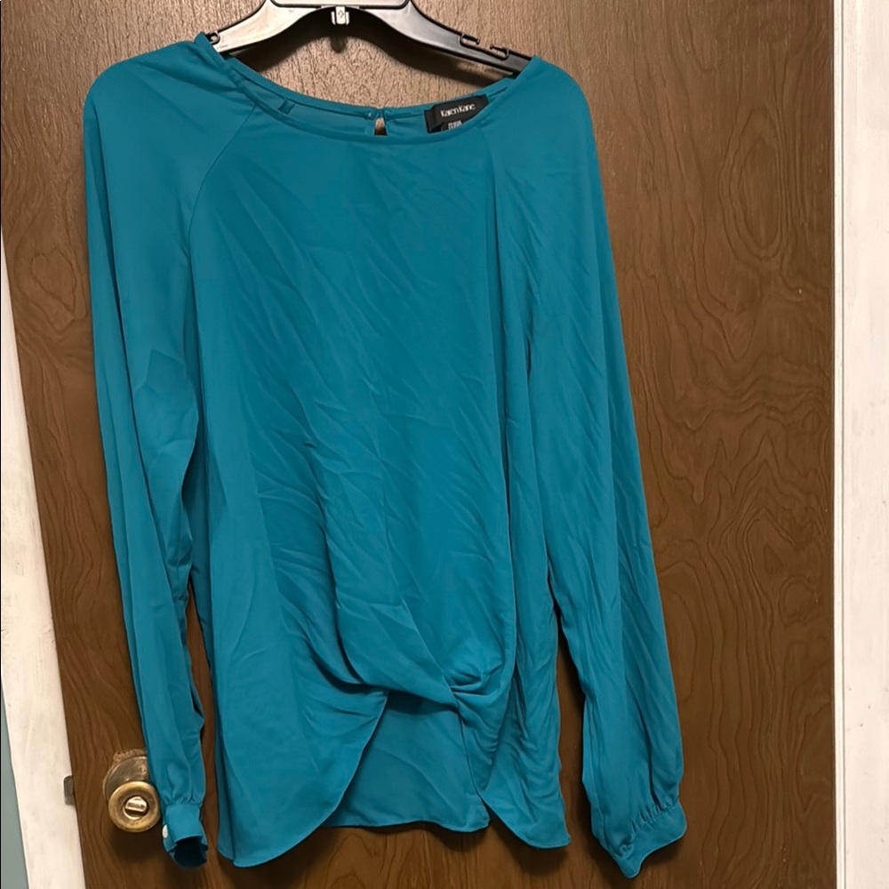 Karen Kane green blouse size L